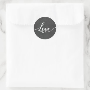 Love Black White Wedding Stickers