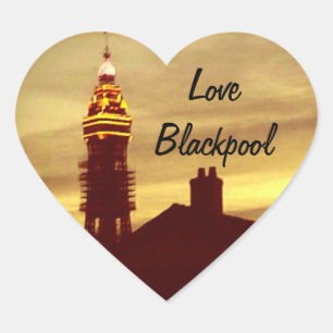 Love Blackpool Heart Sticker