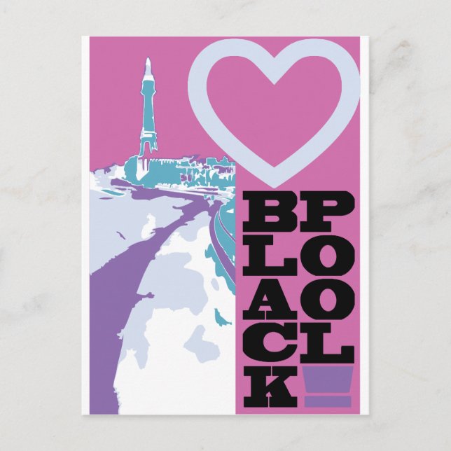 Love Blackpool Postcard (Front)