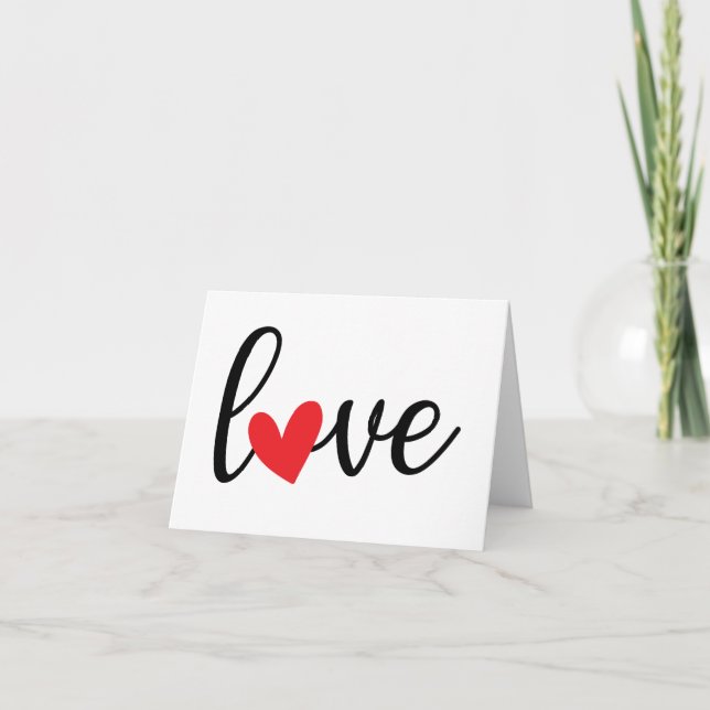 Love Blank Card – Modern Artistic Greeting  (Front)