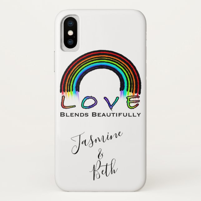 Love Blends Beautifully, colourful rainbow Case-Mate iPhone Case (Back)