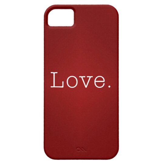 Love. Blood Red Gradient And White Love Quote Case For The iPhone 5