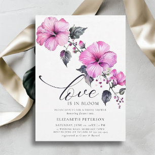  Love Bloom Bold Hibiscus Tropical Bridal Shower Invitation
