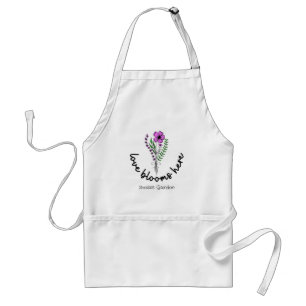 Love Blooms Here Personalise Name Gardening Lovers Standard Apron