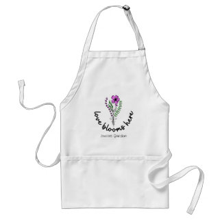 Love Blooms Here Personalise Name Gardening Lovers Standard Apron