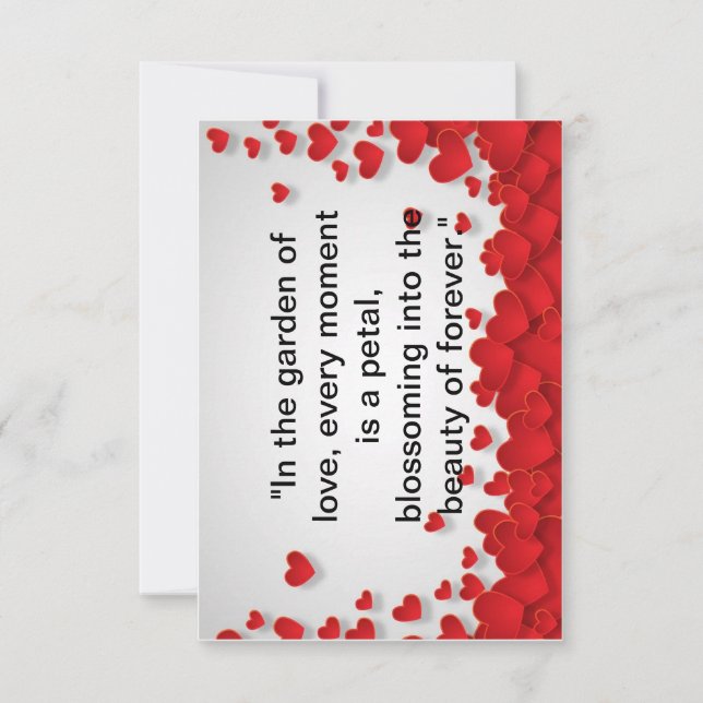  "Love Blooms: Modern Valentine's Day Print" Thank You Card (Front)