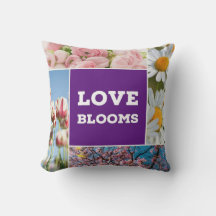 Love Blooms Throw Pillow