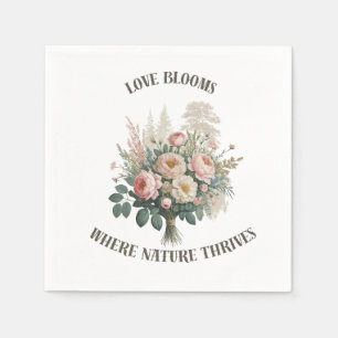 Love Blooms with Nature Napkin