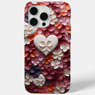 Love Blossoms in Hearts iPhone 15 Pro Max Case