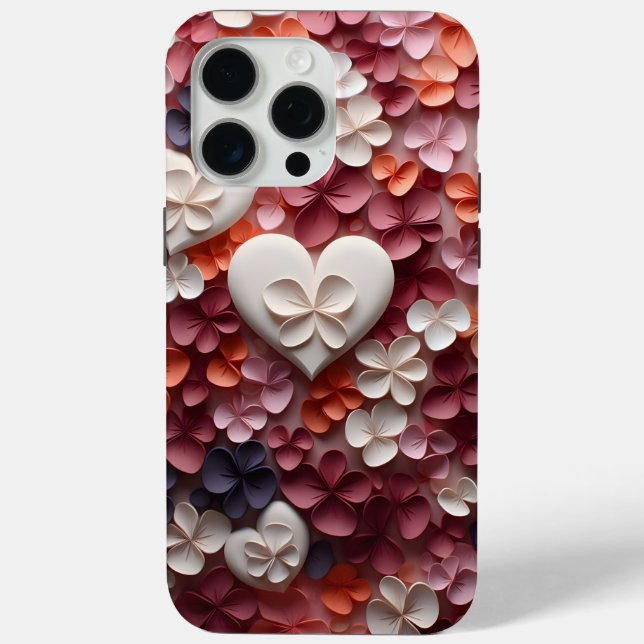 Love Blossoms in Hearts Case-Mate iPhone Case (Back)