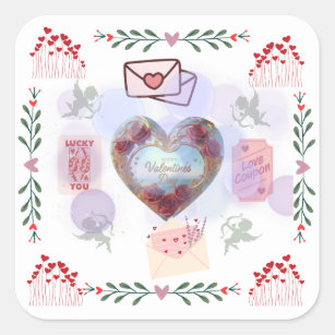 "Love Blossoms Sticker : Romantic Valentine's Day