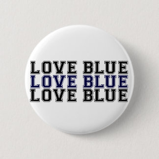 Love Blue 6 Cm Round Badge