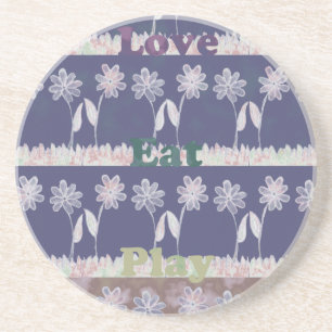 Love Blue Baby Shower colors Coaster