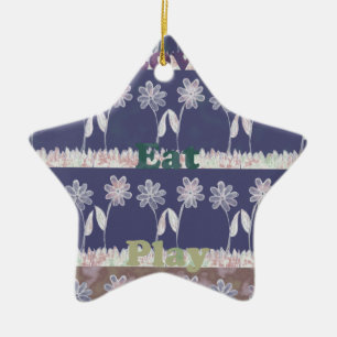 Love Blue Baby Shower colours Ceramic Tree Decoration