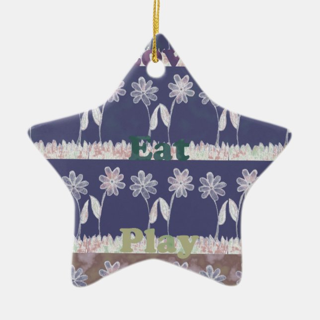 Love Blue Baby Shower colours Ceramic Tree Decoration (Front)