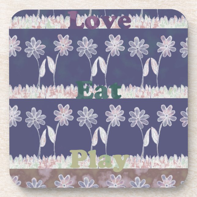 Love Blue Baby Shower colours Coaster (Front)