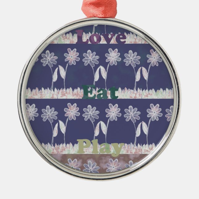 Love Blue Baby Shower colours Metal Tree Decoration (Front)