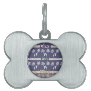 Love Blue Baby Shower colours Pet ID Tag