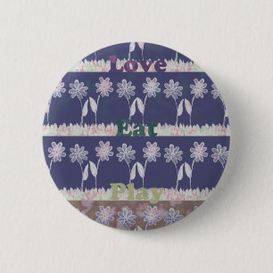 Love Blue Baby Shower colours.png 6 Cm Round Badge