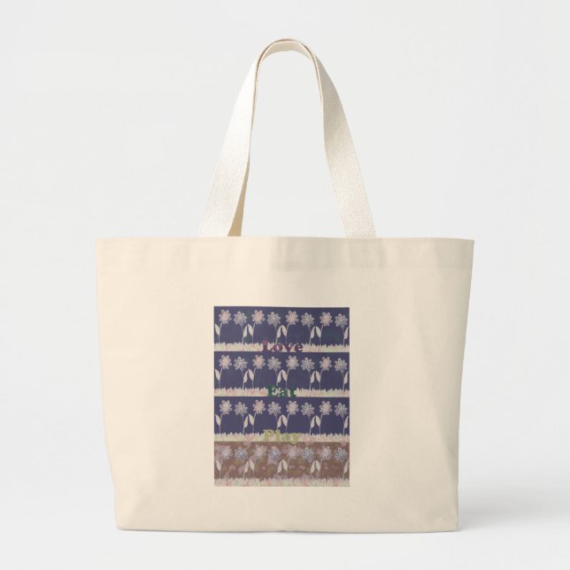 Love Blue Baby Shower colours.png Large Tote Bag (Front)