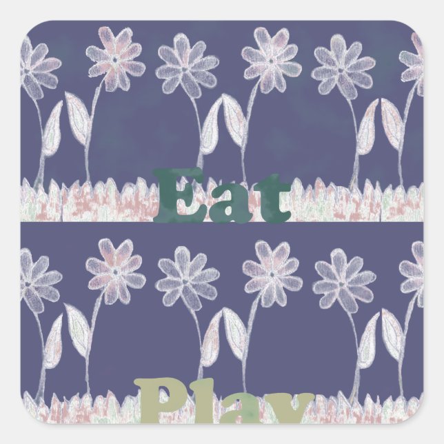 Love Blue Baby Shower colours Square Sticker (Front)