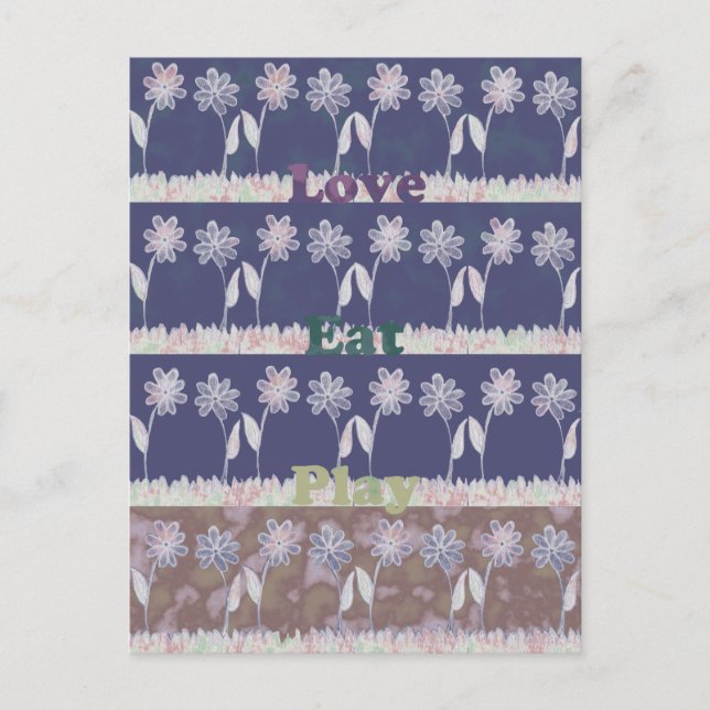 Love Blue Baby Shower Inspiration Quote colour Invitation Postcard (Front)