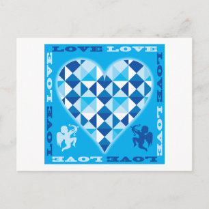 Love (Blue Diamond) Postcard