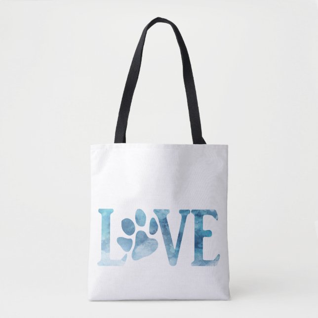 Love Blue Tote Bag (Front)
