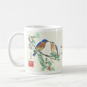 "Love" Bluebirds_Mug Coffee Mug