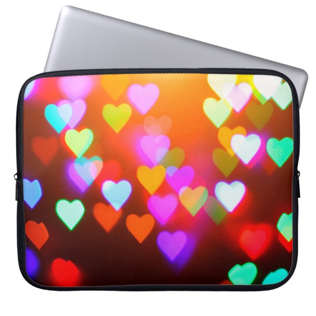 Love bokeh background laptop sleeve (Front)