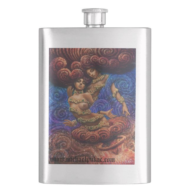 Love Bomb Hip Flask (Front)