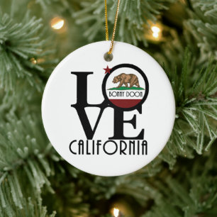 LOVE Bonny Doon California Ceramic Tree Decoration
