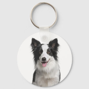 Love Border Collie Puppy Dog Keychain
