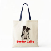 Love Border Collie Puppy Dog Tote Bag