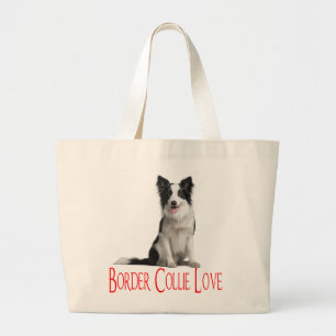 Love Border Collie Puppy Dog Tote Bag