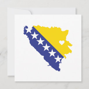 Love BosniaHerzegovina Gift Bosnian Pride Heart Invitation