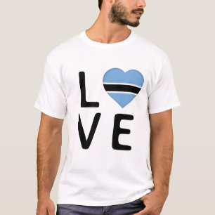 Love - Botswana Flag T-Shirt