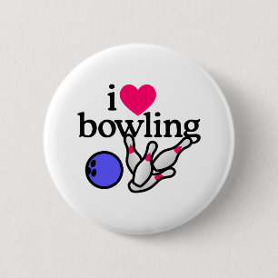 Love Bowling 6 Cm Round Badge
