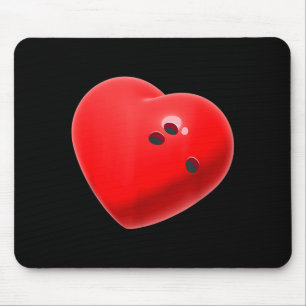 Love Bowling Ball Hearts Bowling Lover Valentine's Mouse Mat