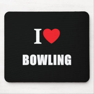 Love Bowling Bowler Crown Flat Cricket Ten Pin Mouse Mat