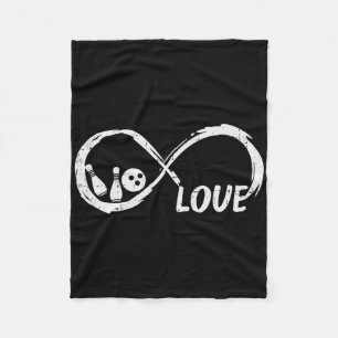 Love Bowling Infinity Bowler Women Girls Boys Kids Fleece Blanket
