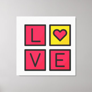 Love Box Stretched Canvas Print - Romantic Eleganc