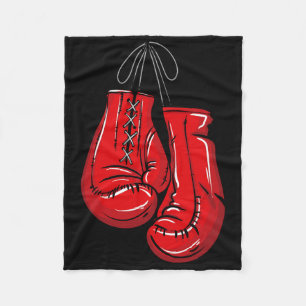Love Boxing Gloves Illustration Gifts Boxer Gift Fleece Blanket