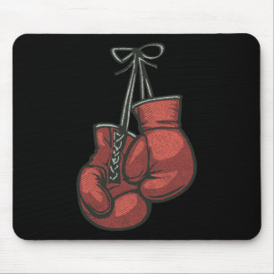 Love Boxing Gloves Retro Vintage Red Boxer Gift Mm Mouse Mat