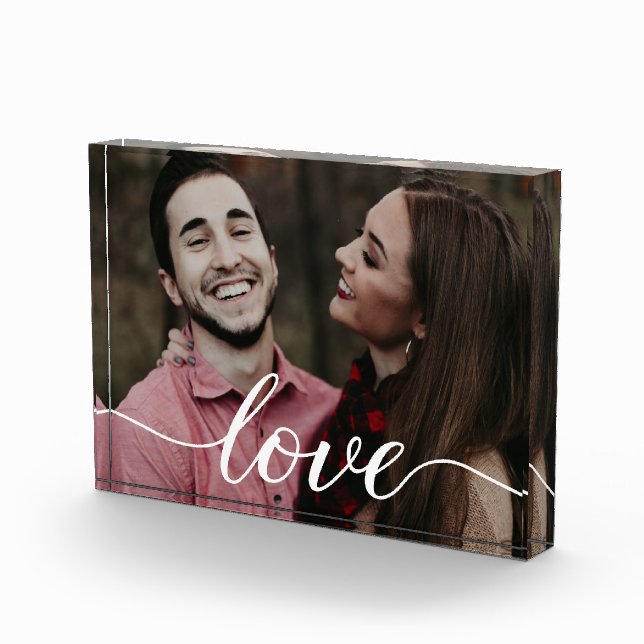 Love Boyfriend Girlfriend Personalised Photo Block (Right)