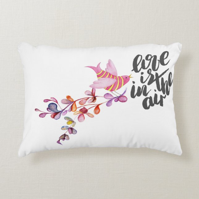 Love Branch Bird Decorative Cushion (Front)