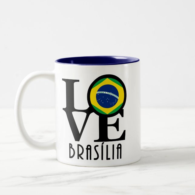 LOVE Brasília 11oz Two-Tone Coffee Mug (Left)