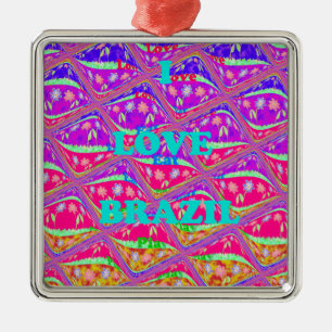 Love  Brazil.png Metal Tree Decoration