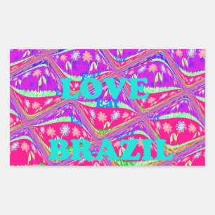 Love  Brazil.png Rectangular Sticker