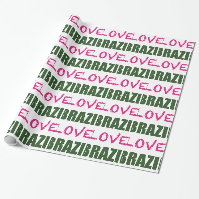 Love Brazil Wrapping Paper (Unrolled)